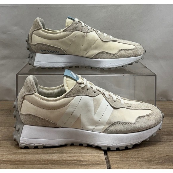 New Balance Shoes - New Balance 327 BV Women's Sneakers Cream Suede Lace Up Athletic Shoes Size 9.5